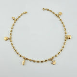 Tobillera GC Dijes 4.13gr / 9 3/4 in / 3.1mm Oro Amarillo 18K