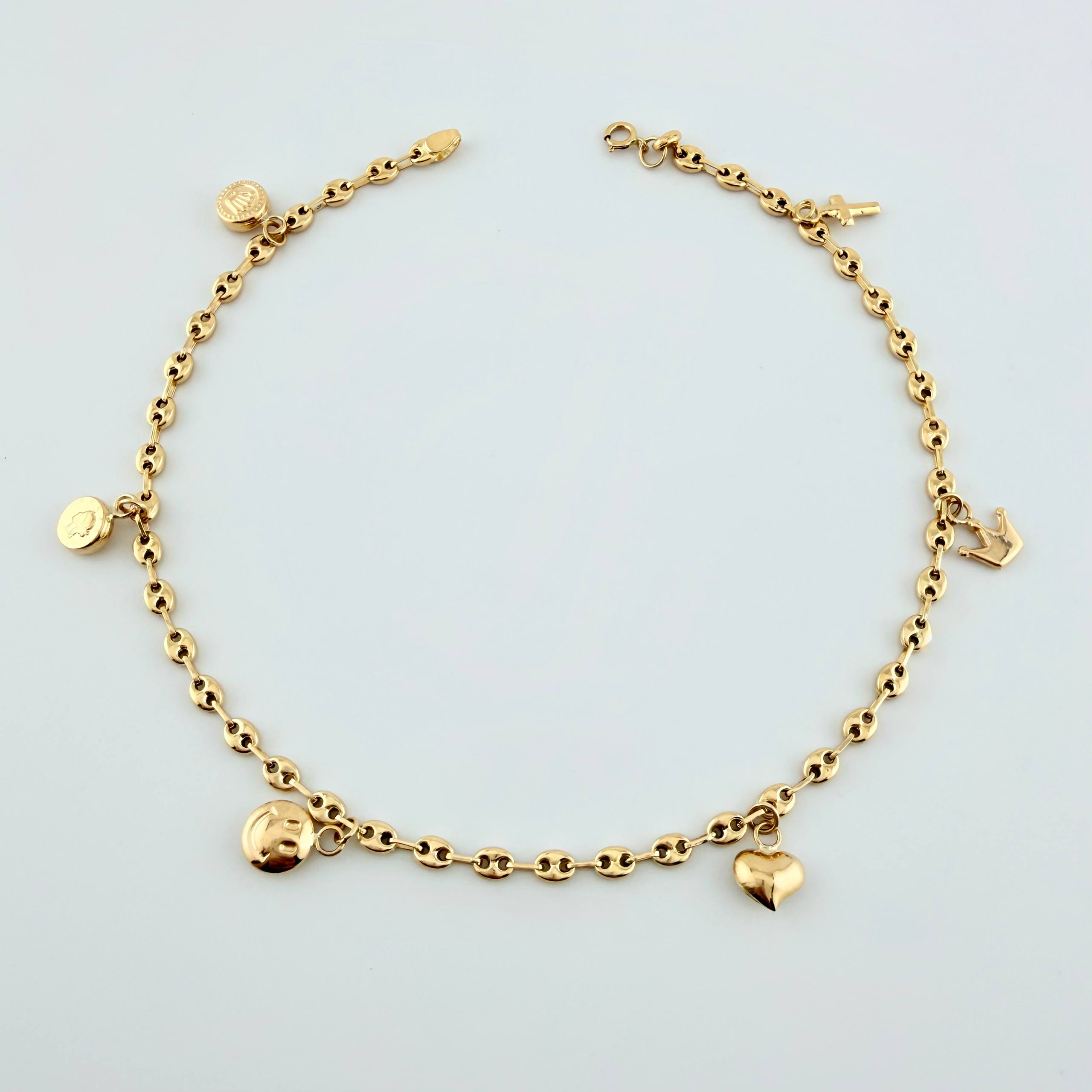 Tobillera GC Dijes 4.5gr / 10 1/4 in / 3.1mm Oro Amarillo 18K