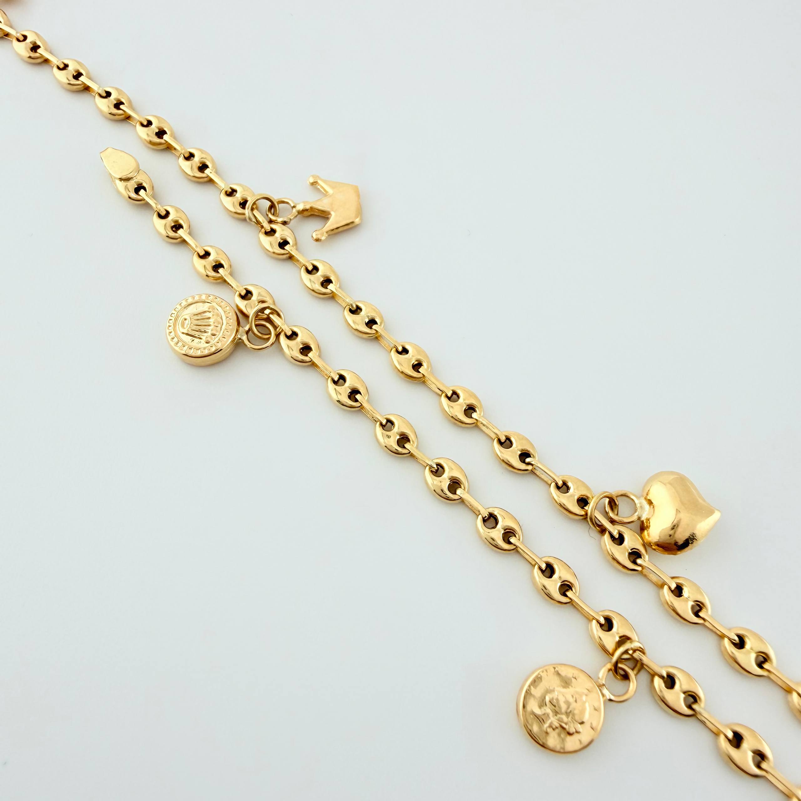 Tobillera GC Dijes 4.5gr / 10 1/4 in / 3.1mm Oro Amarillo 18K