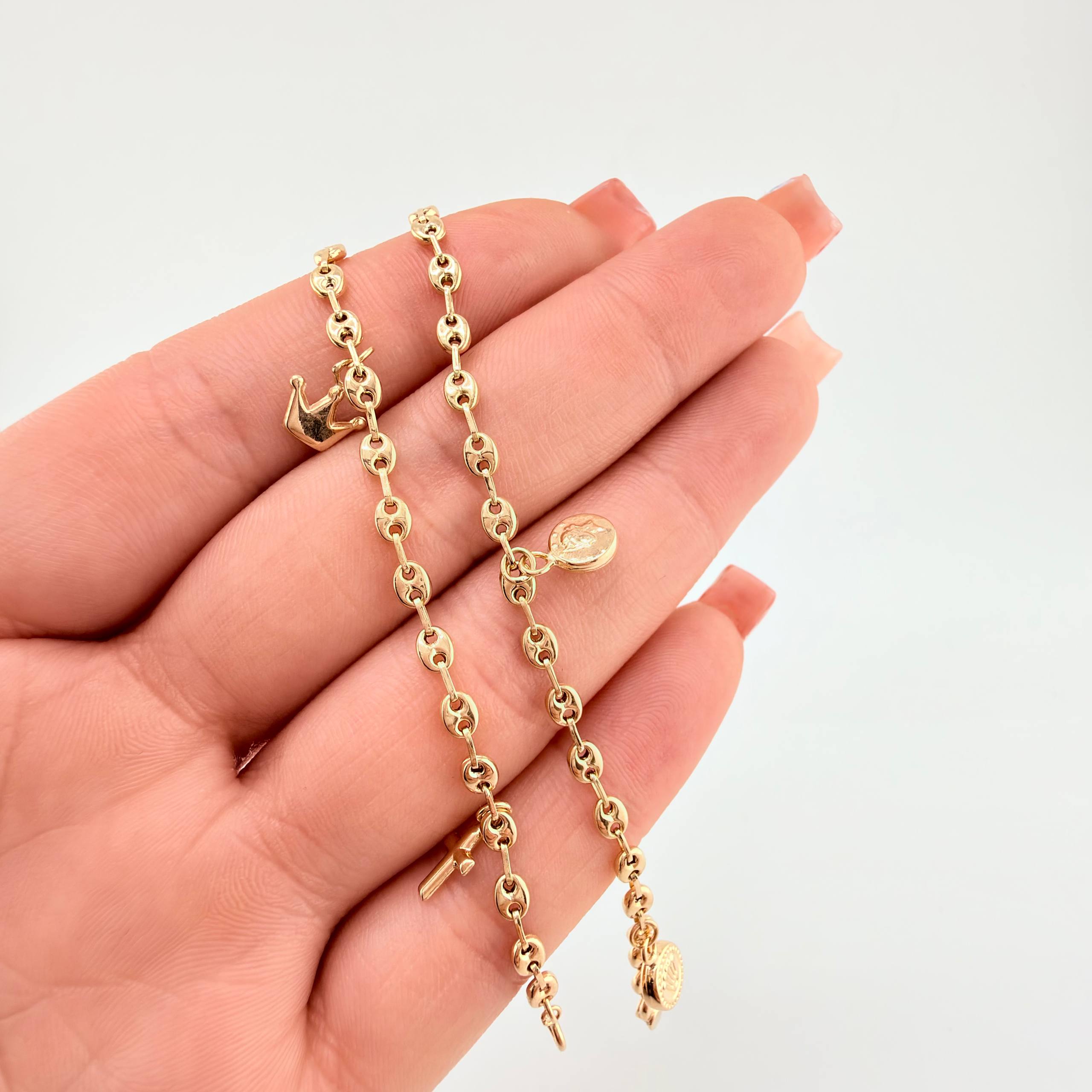 Tobillera GC Dijes 4.5gr / 10 1/4 in / 3.1mm Oro Amarillo 18K