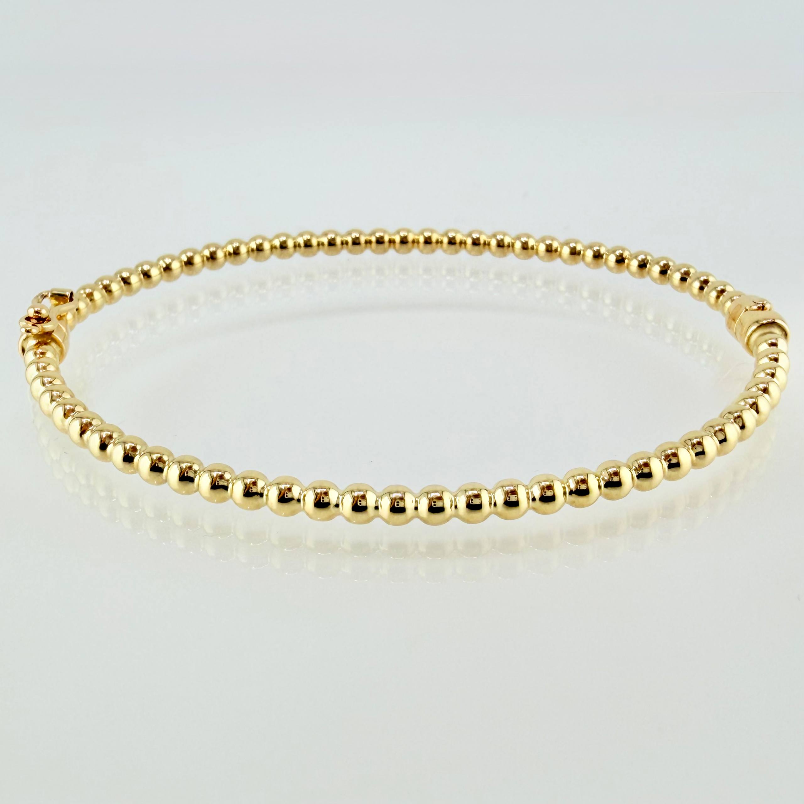 Pulso Aro Bolas 5.2gr / 7 in / 3mm Oro Amarillo +4 18K ©