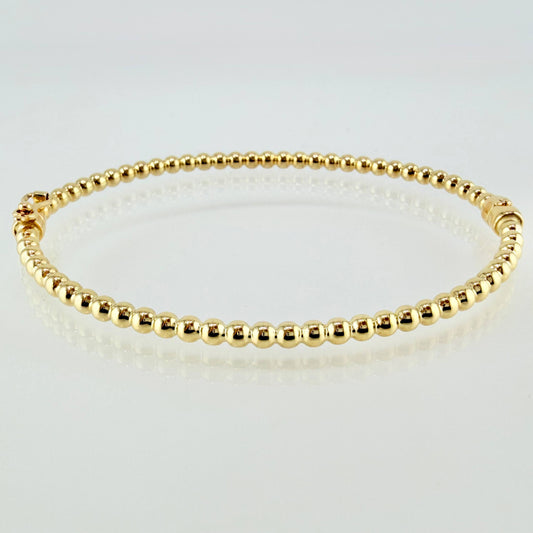 Pulso Aro Bolas 5.2gr / 7 in / 3mm Oro Amarillo +4 18K ©