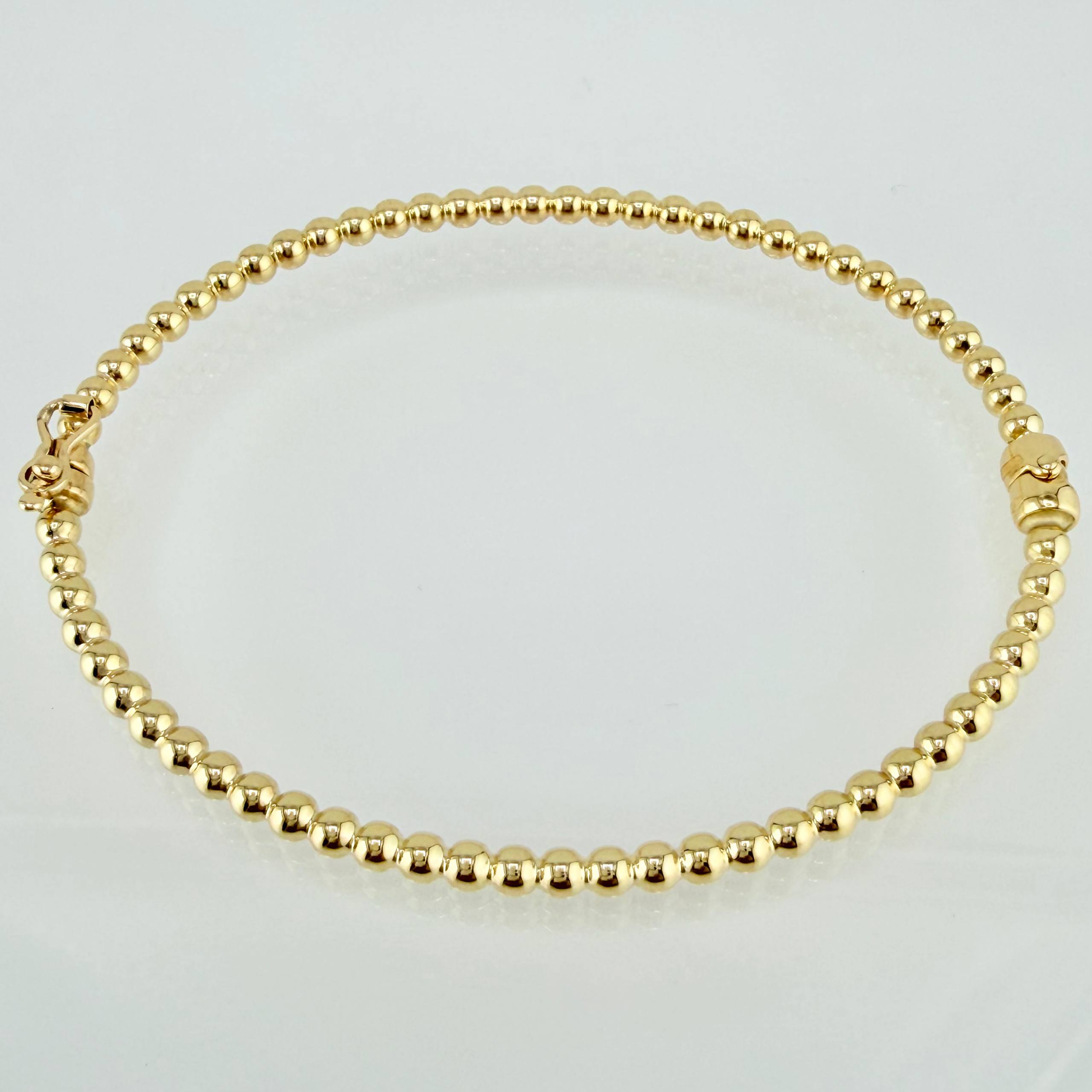 Pulso Aro Bolas 5.2gr / 7 in / 3mm Oro Amarillo +4 18K ©