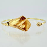 Pulso Aro Flor Campana 7.05gr / 7 in / 2mm Oro Amarillo +4 18K ©