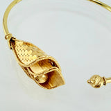 Pulso Aro Flor Campana 7.05gr / 7 in / 2mm Oro Amarillo +4 18K ©