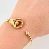 Pulso Aro Flor Campana 7.05gr / 7 in / 2mm Oro Amarillo +4 18K ©