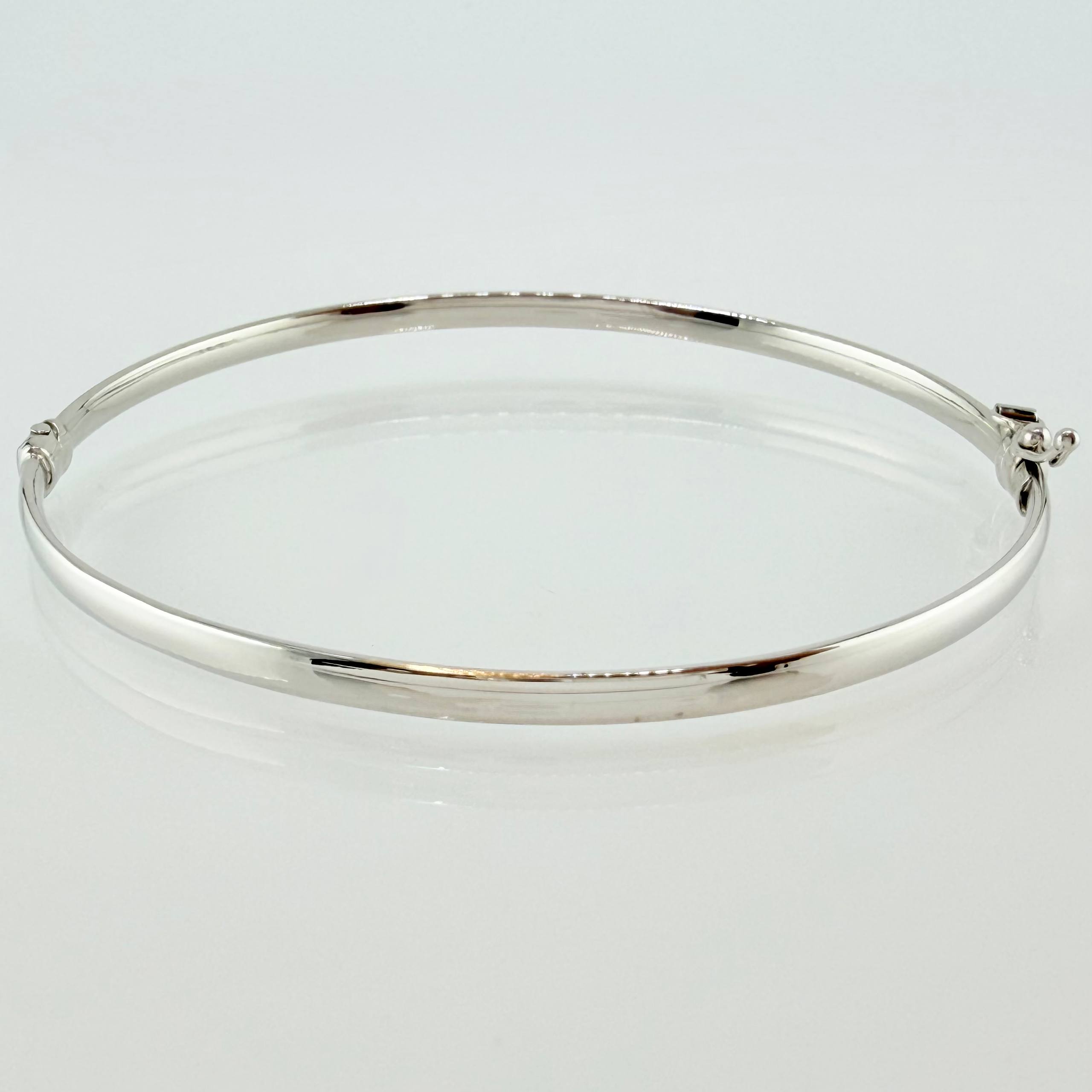 Pulso Aro Liso 3.25gr / 7 in / 3.1mm Oro Blanco +4 18K ©