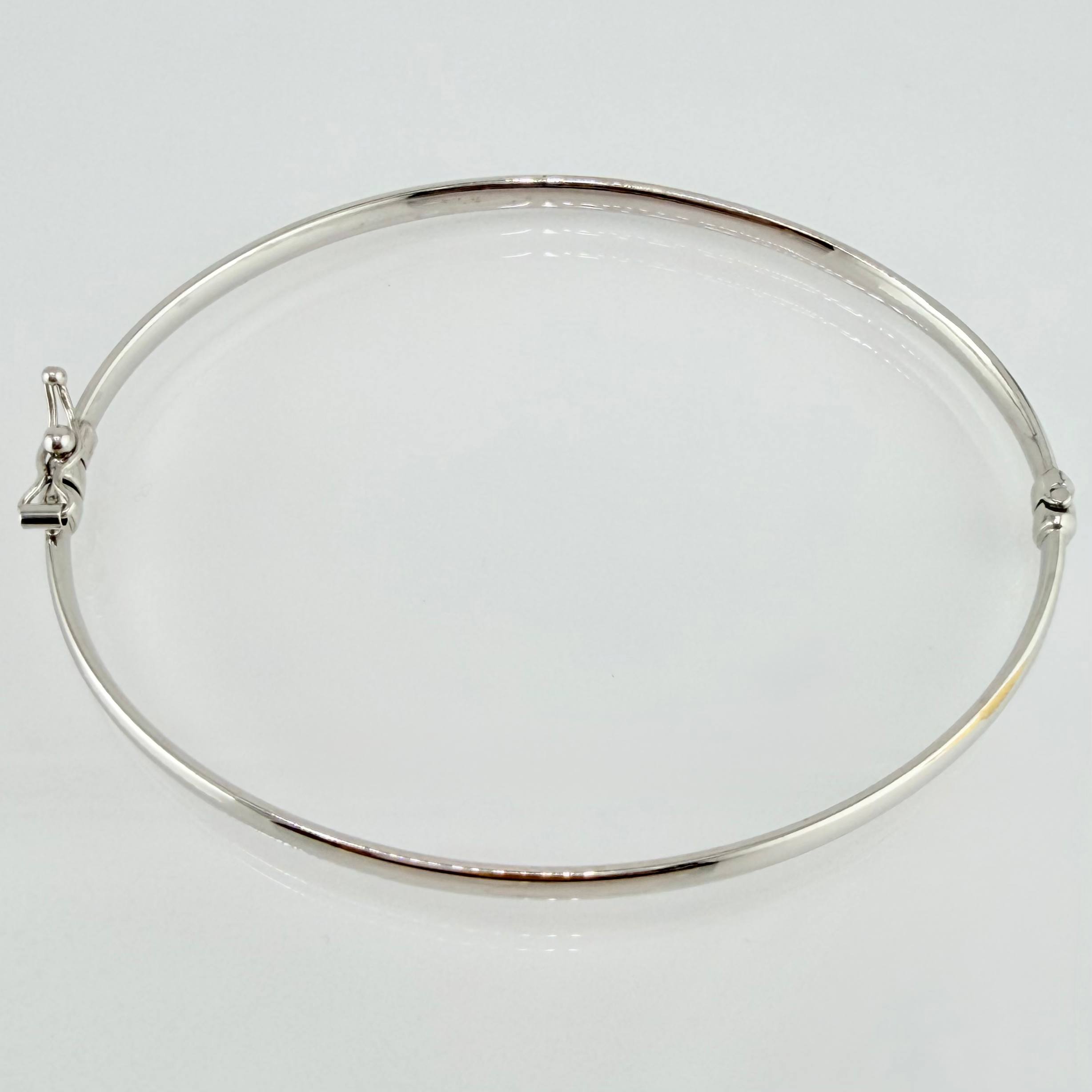 Pulso Aro Liso 3.25gr / 7 in / 3.1mm Oro Blanco +4 18K ©