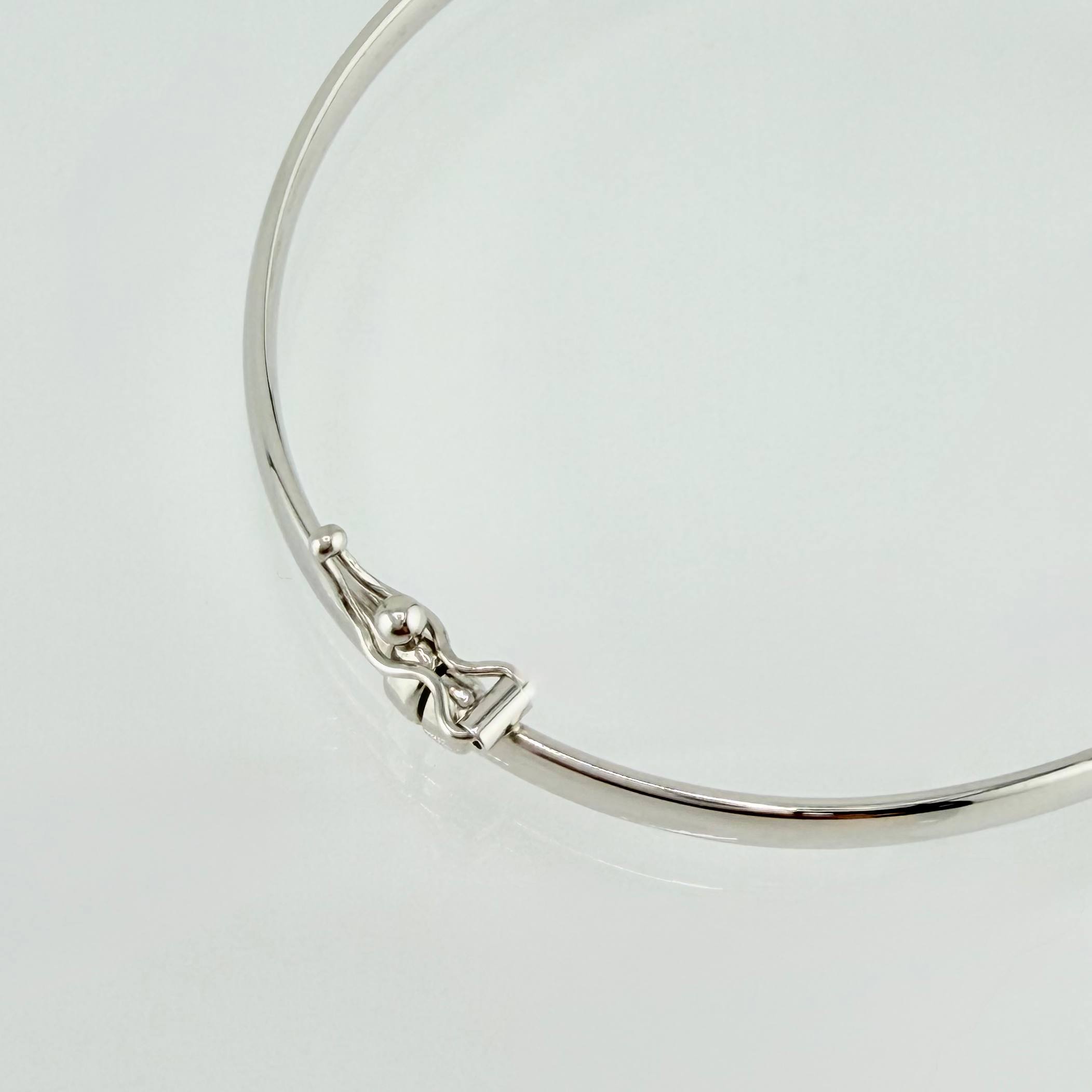 Pulso Aro Liso 3.25gr / 7 in / 3.1mm Oro Blanco +4 18K ©