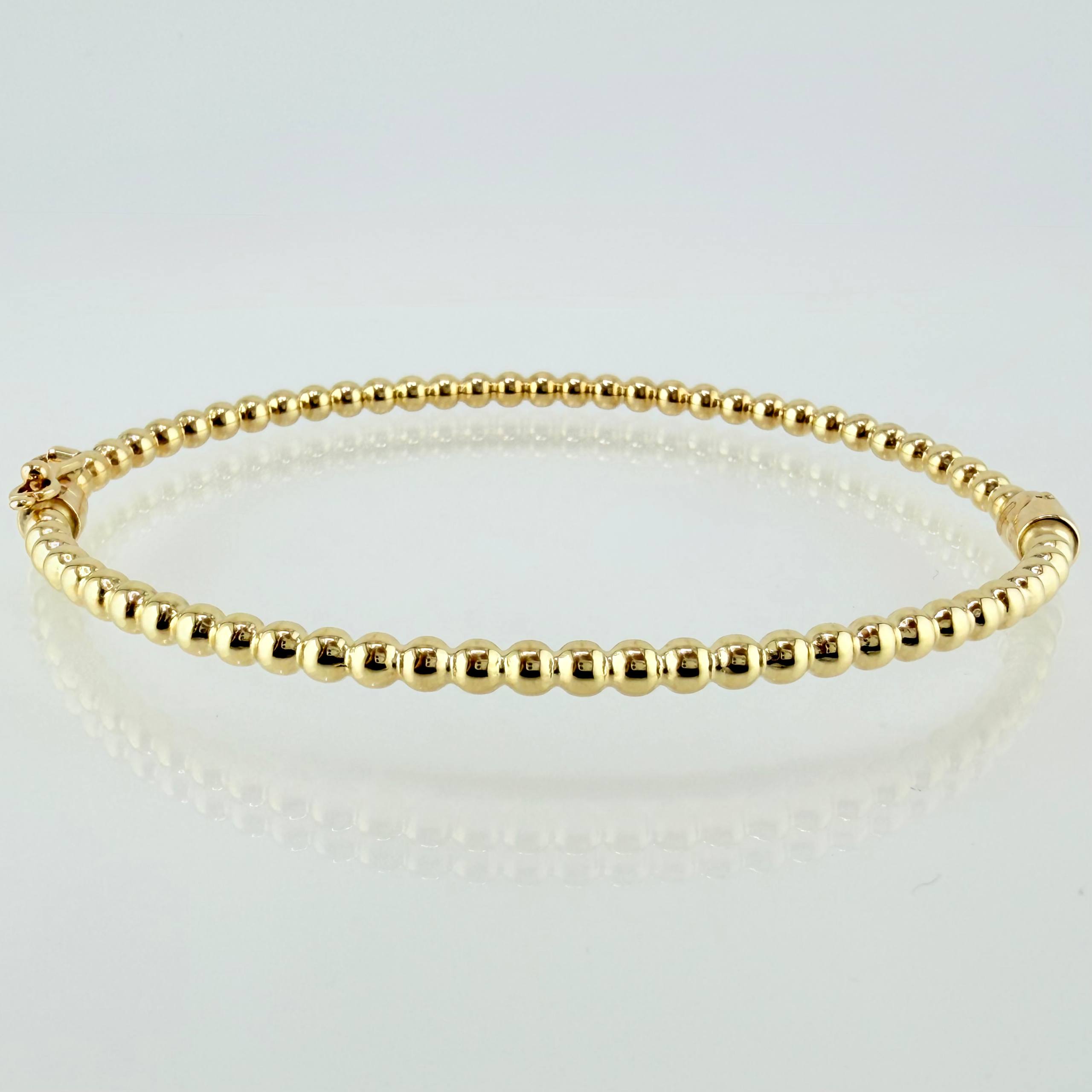Pulso Aro Bolas 4.8gr / 7 in / 3mm Oro Amarillo +4 18K ©