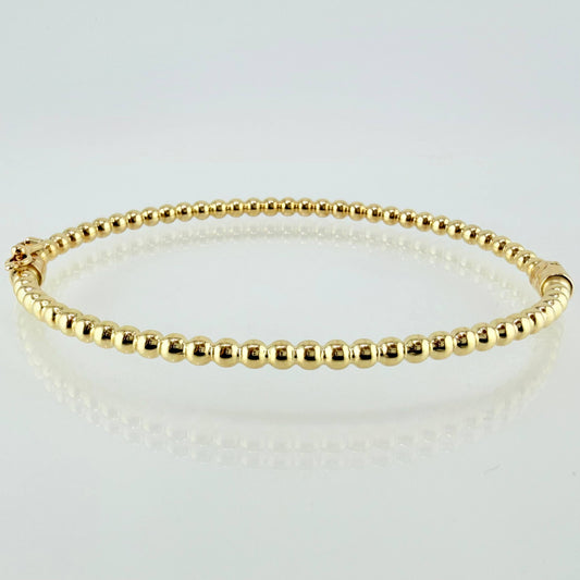 Pulso Aro Bolas 4.8gr / 7 in / 3mm Oro Amarillo +4 18K ©