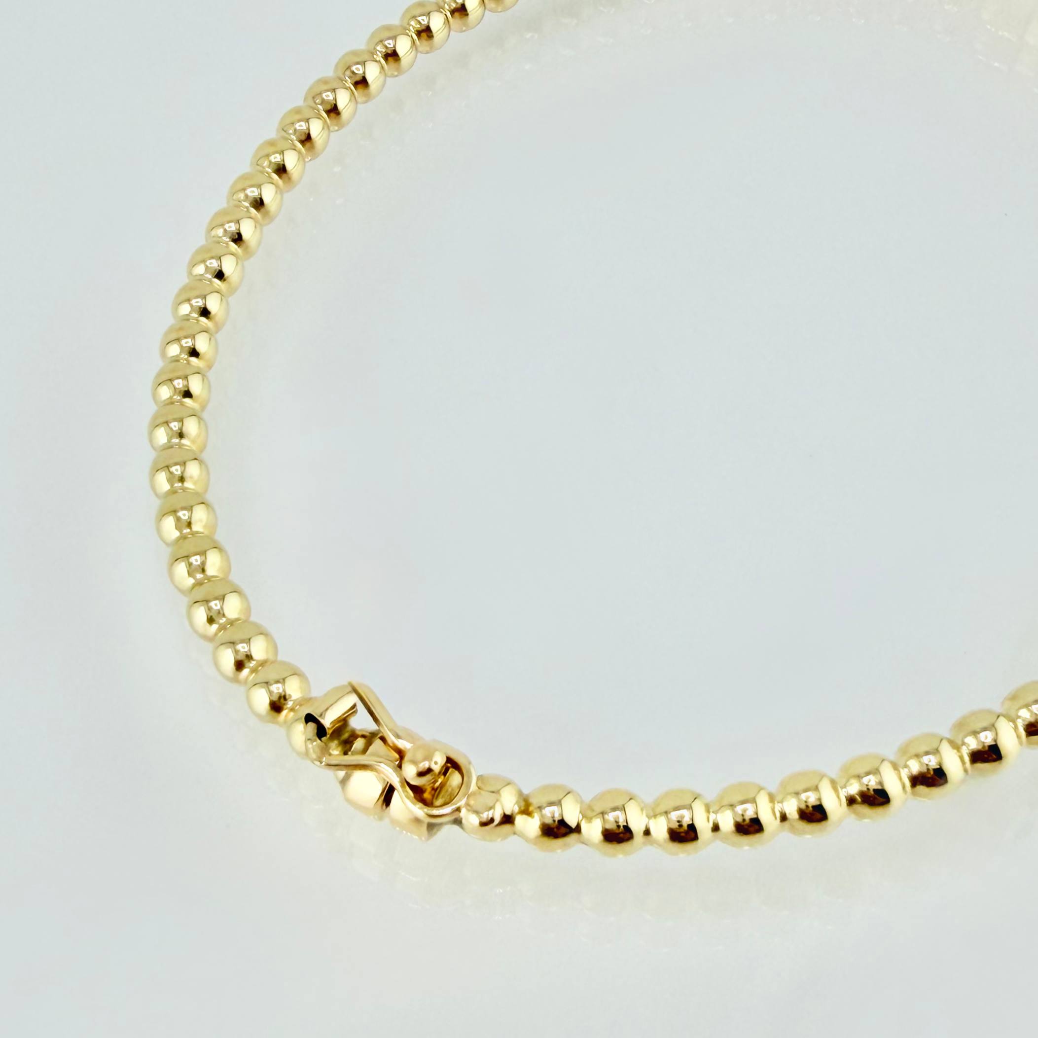 Pulso Aro Bolas 4.8gr / 7 in / 3mm Oro Amarillo +4 18K ©