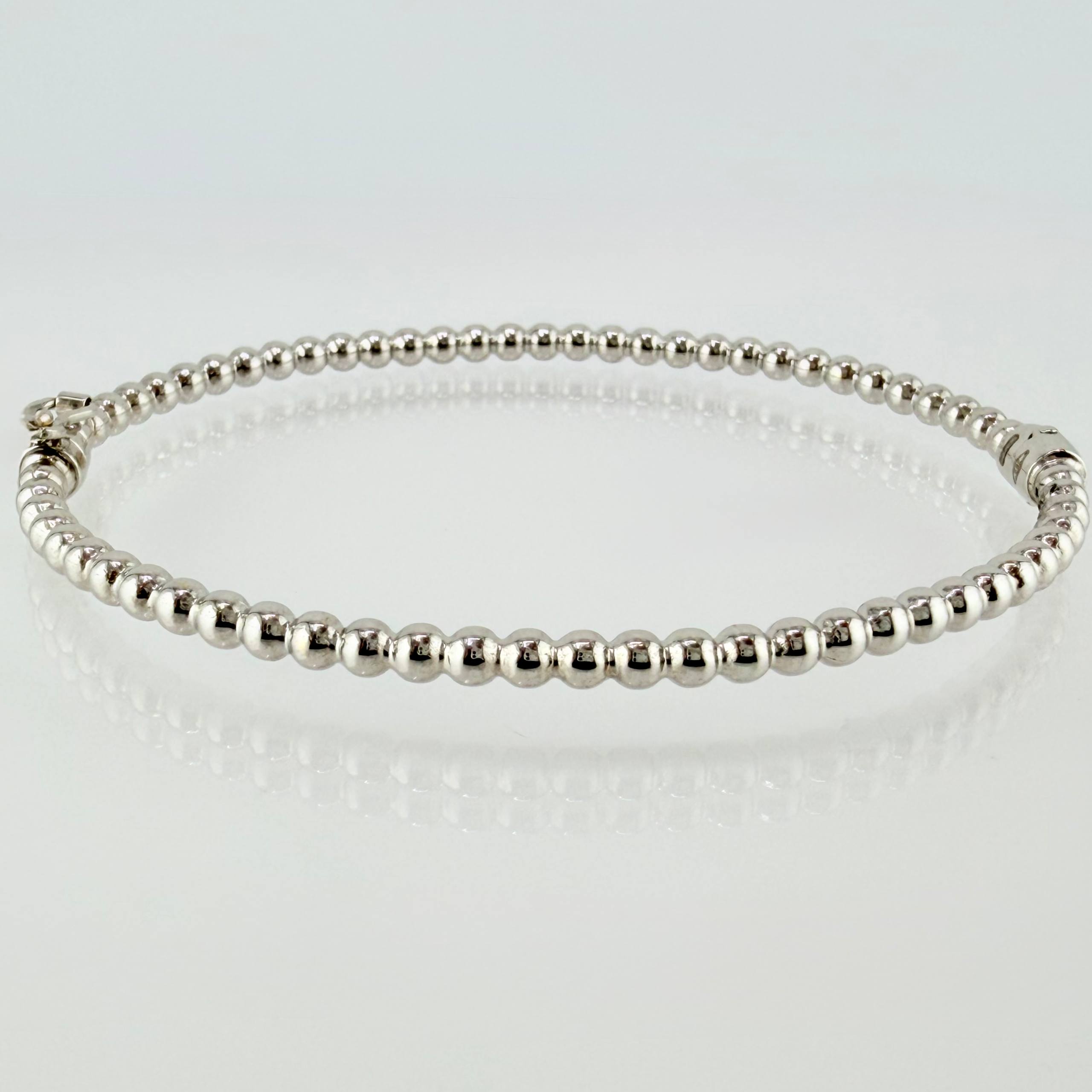 Pulso Aro Bolas 5.2gr / 7 in / 3mm Oro Blanco +4 18K ©