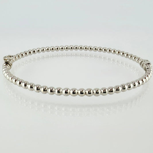 Pulso Aro Bolas 5.2gr / 7 in / 3mm Oro Blanco +4 18K ©