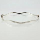 Pulso Aro Liso Ondulado 2.85gr / 7 in / 2mm Oro Blanco +4 18K ©