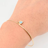 Pulso Charms 2.25gr / 4 3/4 in / 1.4mm Oro Amarillo +4 18K ©