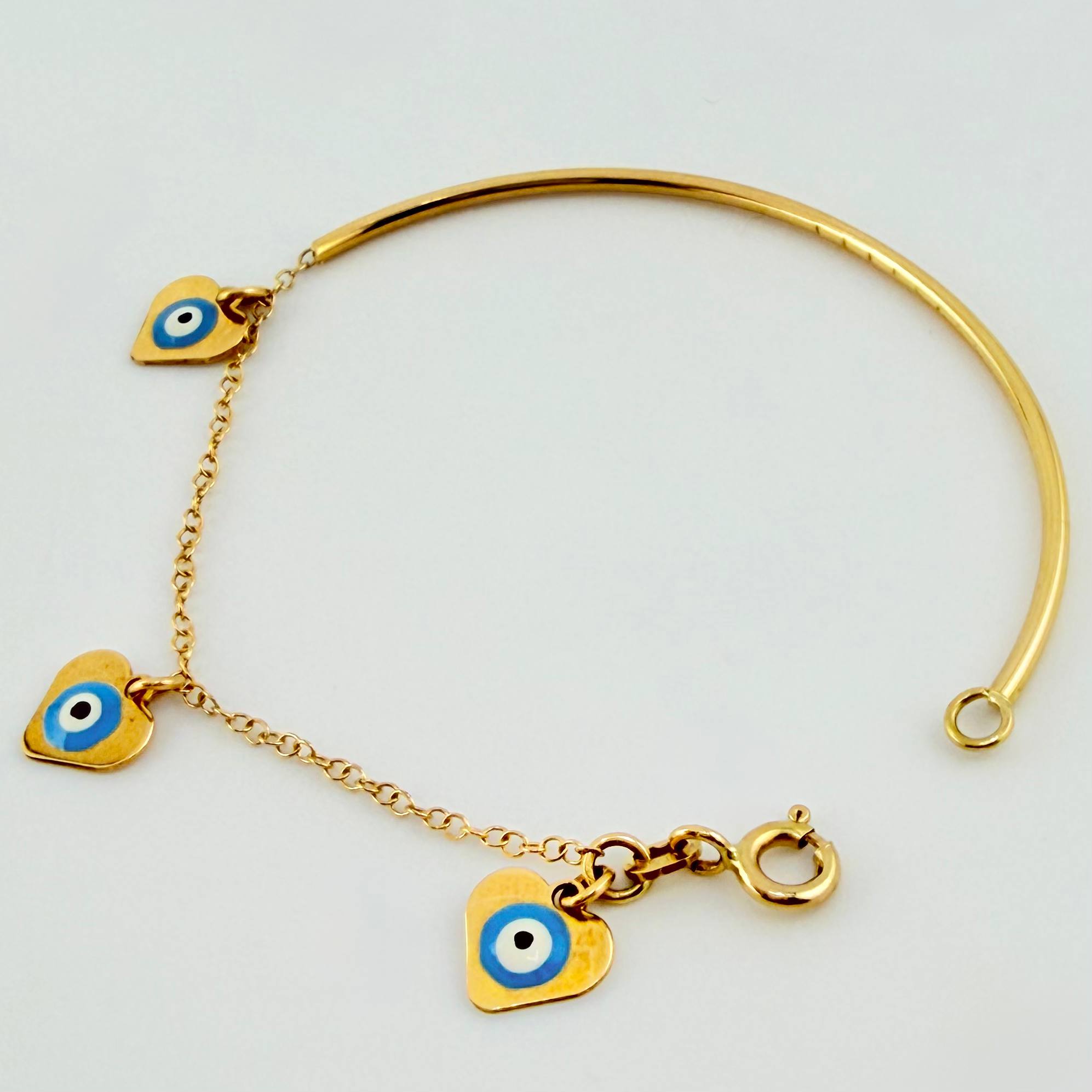 Pulso Charms 2.25gr / 4 3/4 in / 1.4mm Oro Amarillo +4 18K ©