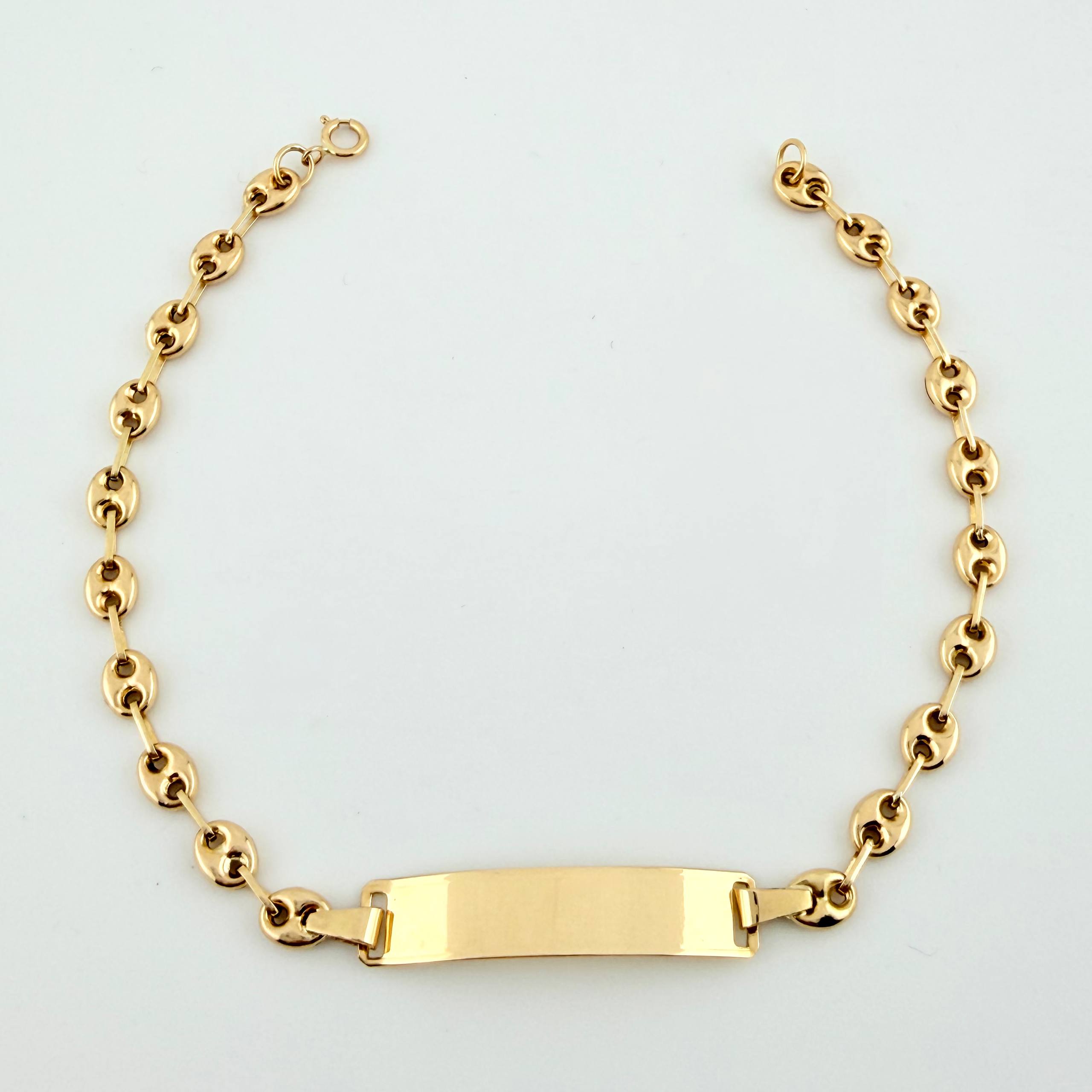 Pulso GC Placa Rectangular 2.65gr / 7 in / 4mm Oro Amarillo 18K *