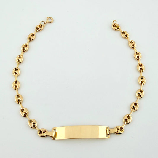 Pulso GC Placa Rectangular 2.7gr / 7 in / 4mm Oro Amarillo 18K ©