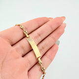 Pulso GC Placa Rectangular 2.65gr / 7 in / 4mm Oro Amarillo 18K *