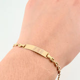Pulso GC Placa Rectangular 2.65gr / 7 in / 4mm Oro Amarillo 18K *