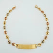 Pulso GC Placa Rectangular 2.65gr / 7 in / 4mm Tres Oros 18K *