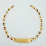 Pulso GC Placa Rectangular 2.65gr / 7 in / 4mm Tres Oros 18K *