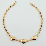 Pulso GC Trio Corazon 2.5gr / 7 1/4 in / 3.1mm Oro Amarillo 18K *