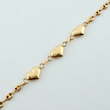 Pulso GC Trio Corazon 2.5gr / 7 1/4 in / 3.1mm Oro Amarillo 18K *