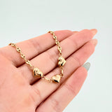 Pulso GC Trio Corazones 2.5gr / 7 1/4 in / 3.1mm Oro Amarillo 18K ©