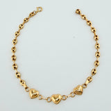 Pulso GC Trio Corazon 2.1gr / 6 1/2 in / 3.1mm Oro Amarillo 18K *