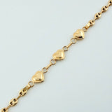 Pulso GC Trio Corazon 2.1gr / 6 1/2 in / 3.1mm Oro Amarillo 18K *
