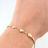 Pulso GC Trio Corazon 2.1gr / 6 1/2 in / 3.1mm Oro Amarillo 18K *