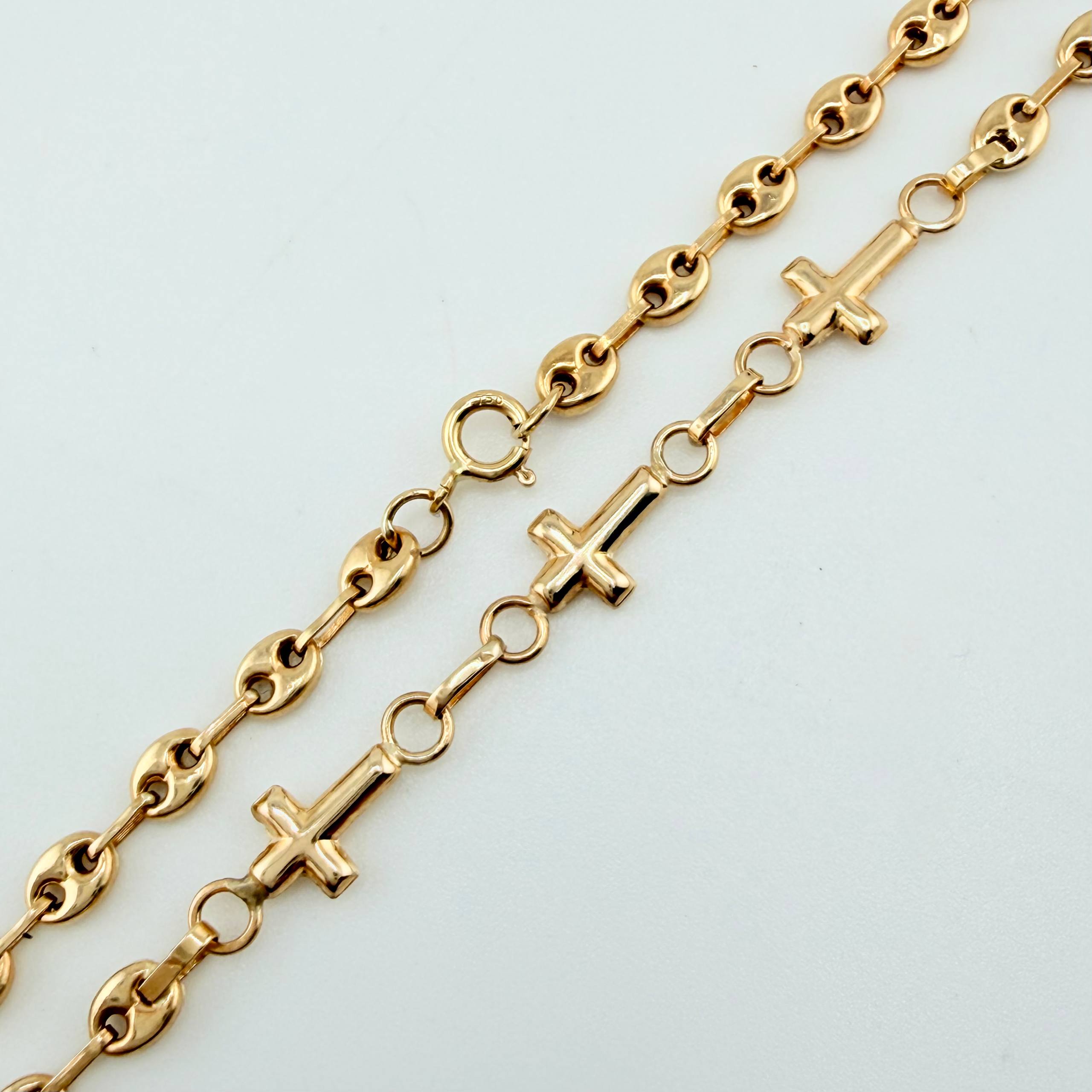 Pulso GC Trio Cruces 2.05gr / 7 in / 3.1mm Oro Amarillo 18K *