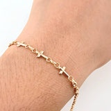 Pulso GC Trio Cruces 2.05gr / 7 in / 3.1mm Oro Amarillo 18K *