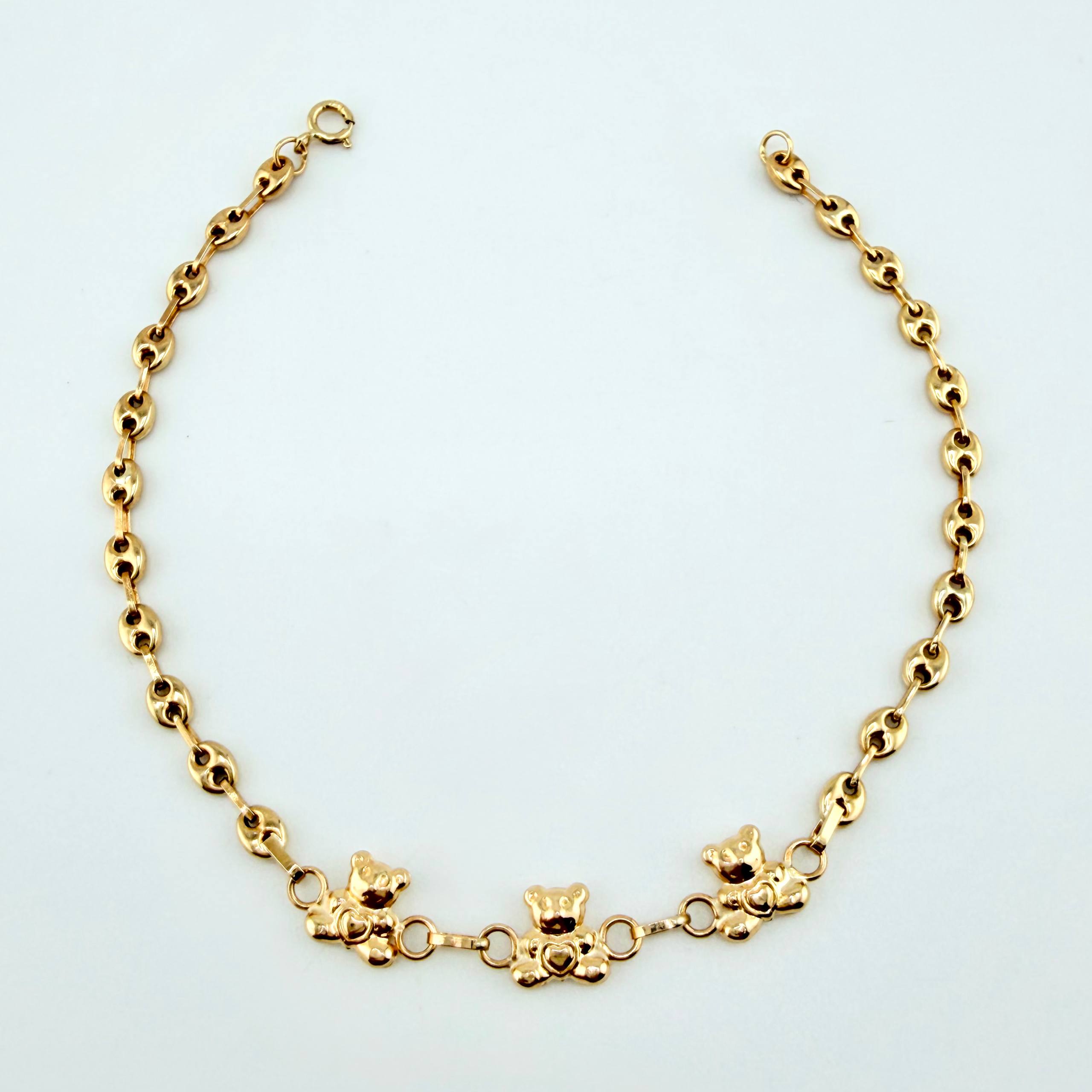 Pulso GC Trio Osos 2.3gr / 6 3/4 in / 3.1mm Oro Amarillo 18K ©