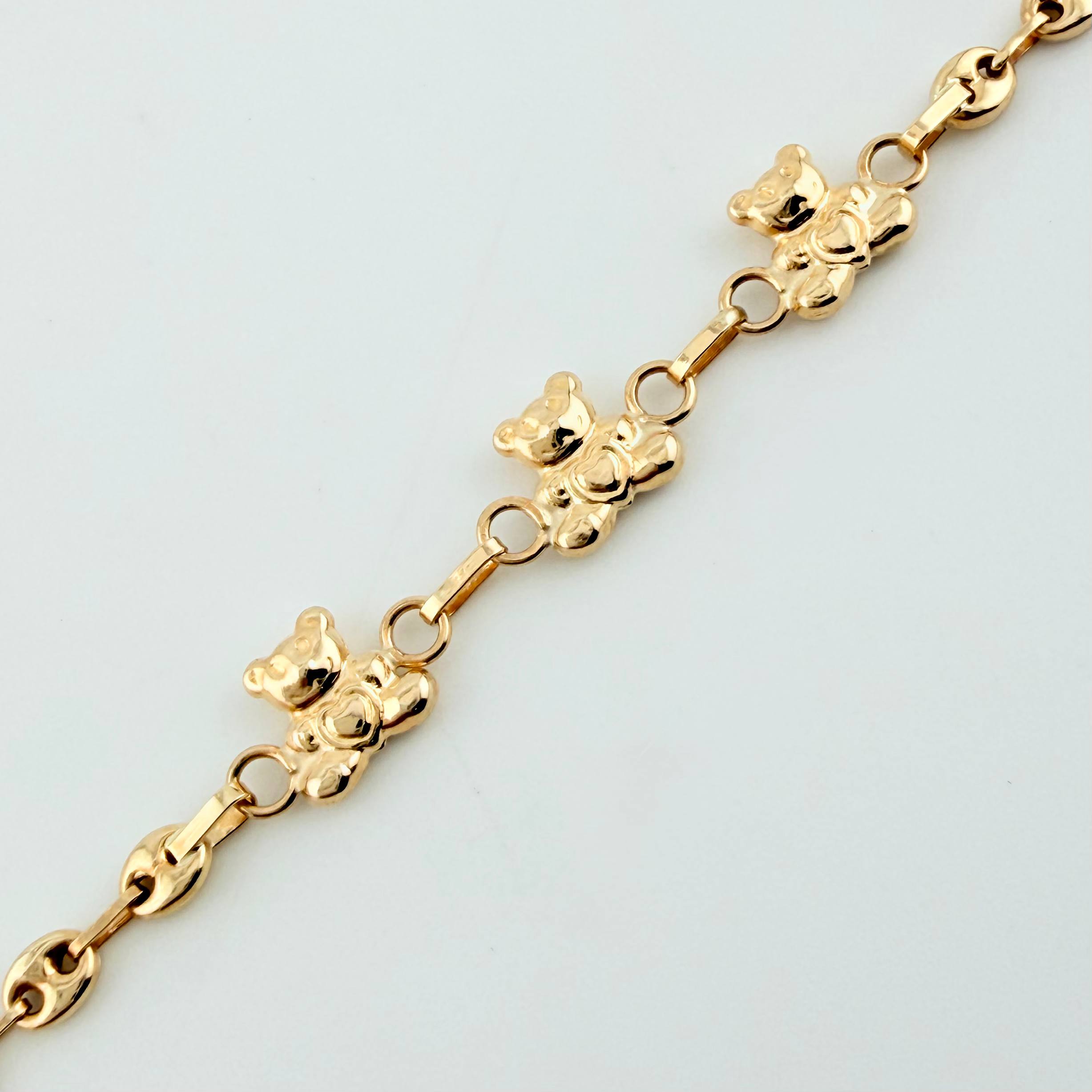 Pulso GC Trio Osos 2.3gr / 6 3/4 in / 3.1mm Oro Amarillo 18K ©