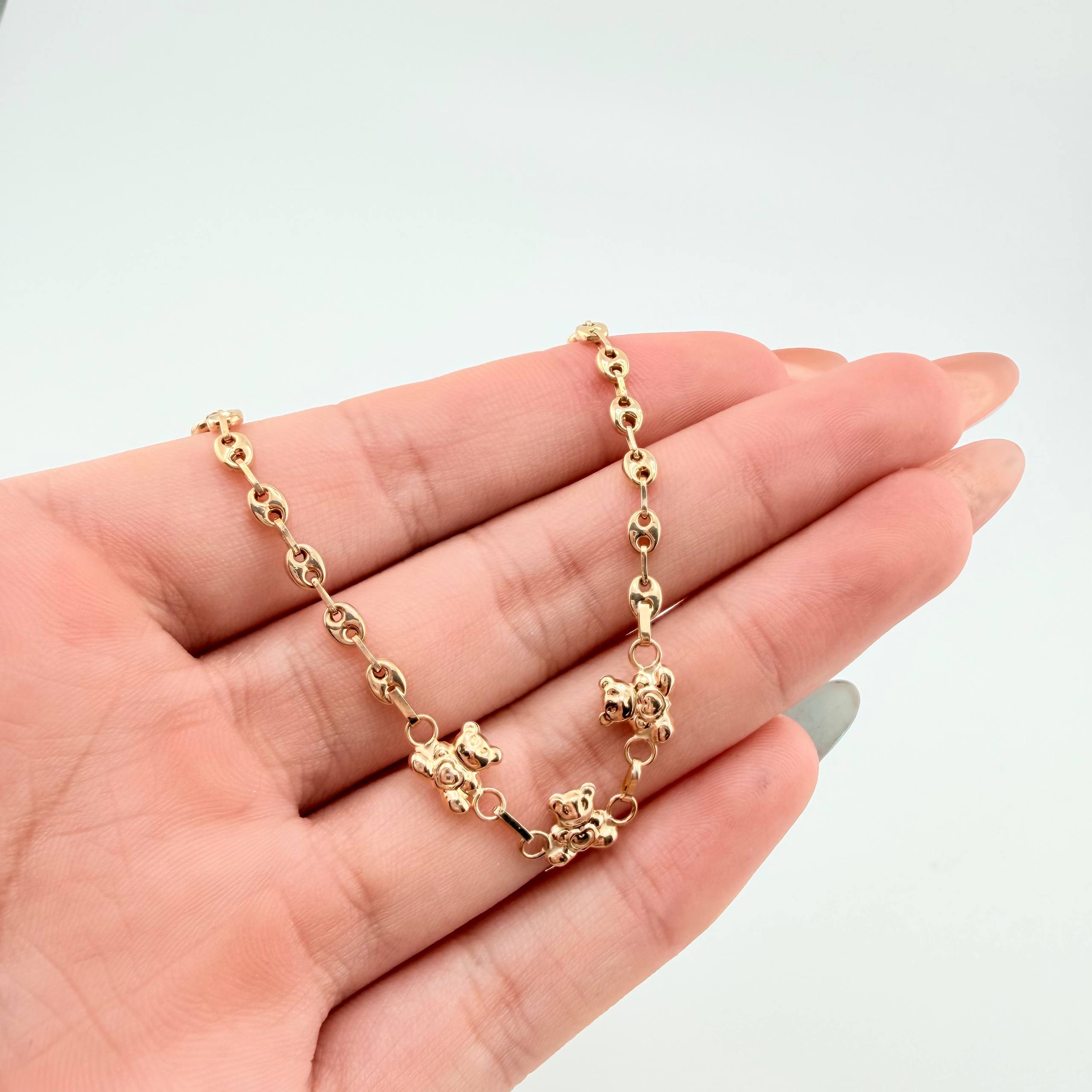 Pulso GC Trio Osos 2.3gr / 6 3/4 in / 3.1mm Oro Amarillo 18K ©