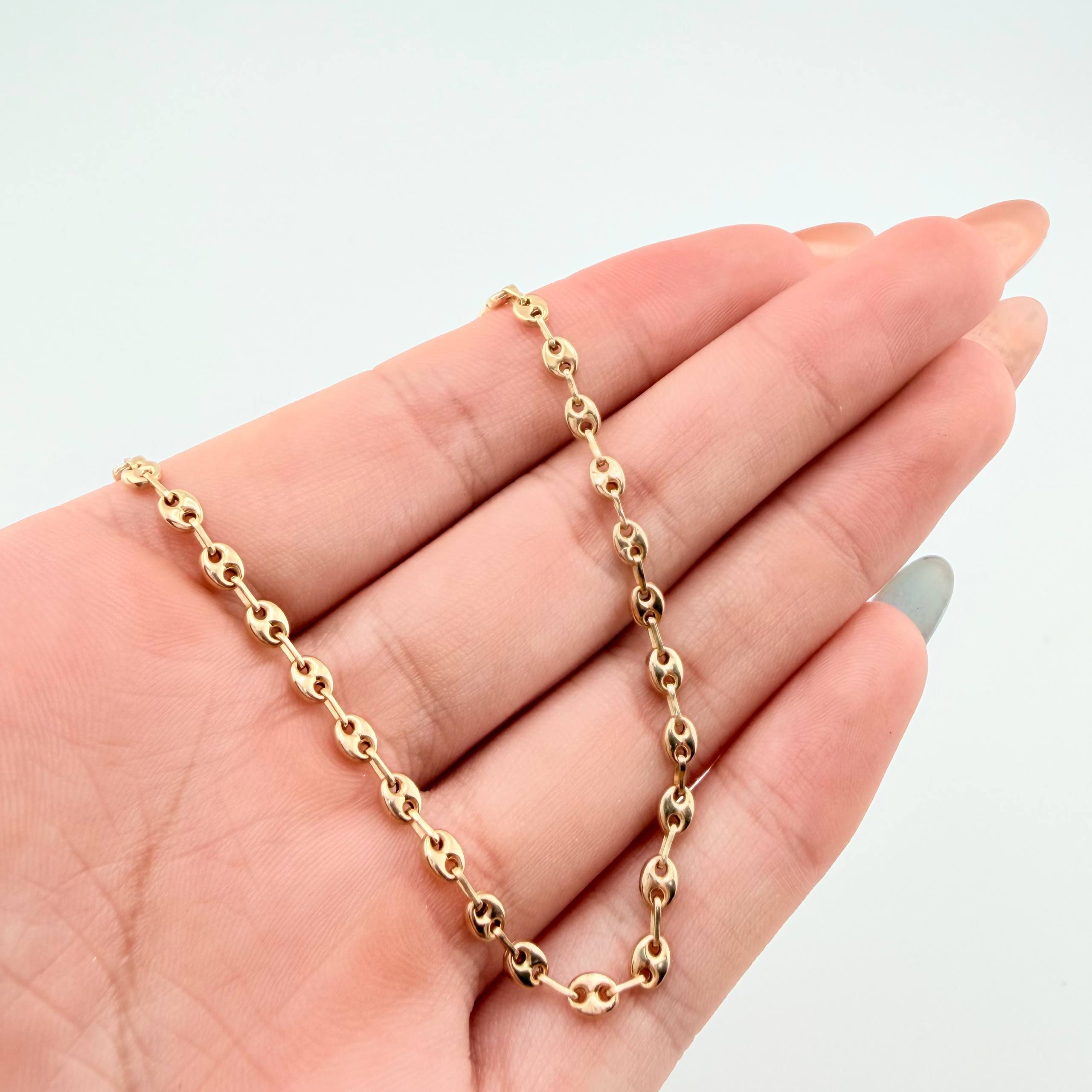 Tobillera GC 2.6gr / 9 1/2 in / 3.1mm Oro Amarillo 18K ©