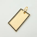 Dije Placa 9.35gr / 4.7cm / Oro Amarillo 18K