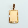 Dije Placa Bordeada 2gr / 1 in / Oro Amarillo 18K