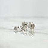 Stud Earrings Box 0.5gr / 2mm 18K White Gold ©