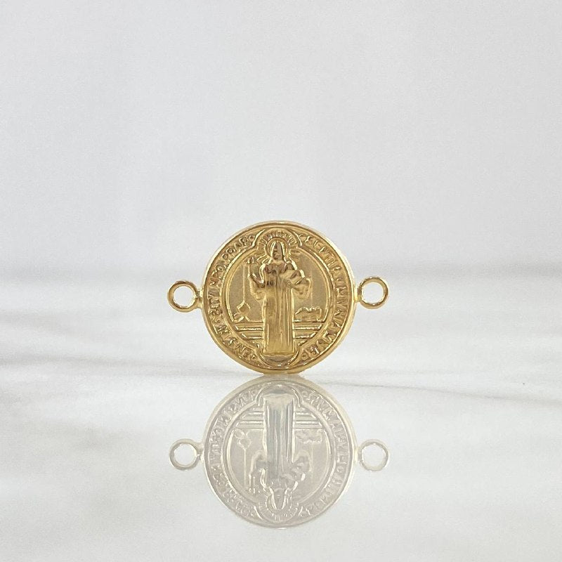 Herraje 0.45gr / 1cm-Mate-Liso-Circular Oro Amarillo 18K ©