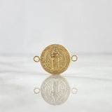 Herraje 0.45gr / 1cm-Mate-Liso-Circular Oro Amarillo 18K ©
