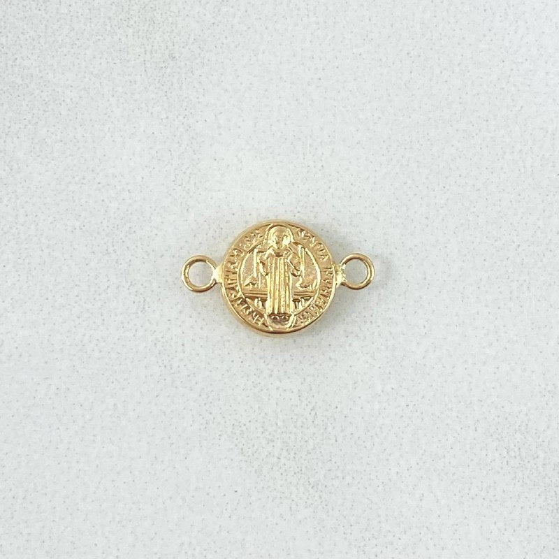Herraje 0.45gr / 1cm-Mate-Liso-Circular Oro Amarillo 18K ©