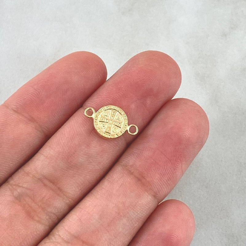 Herraje 0.45gr / 1cm-Mate-Liso-Circular Oro Amarillo 18K ©