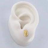 Virgin Guadalupe Stud Earrings 0.65gr / 18K Gold $