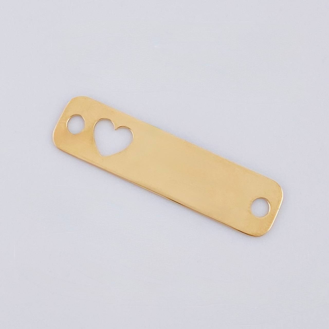 Herraje Placa Corazón 0.75 g / 1 in Oro Amarillo 18K