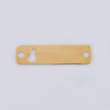 Herraje Placa Gato 0.8 g / 1 in Oro Amarillo 18K