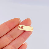 Charm Foot Plate 0.85 g / 1 in 18K Yellow Gold